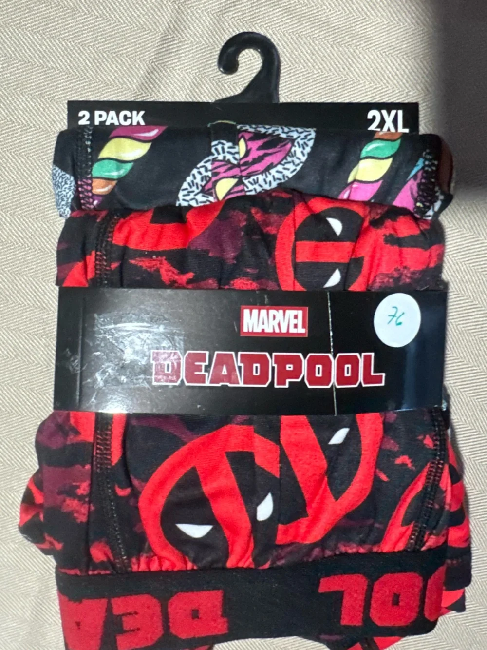 Marvel Deadpool Men's Black & Red‎ Boxer Briefs